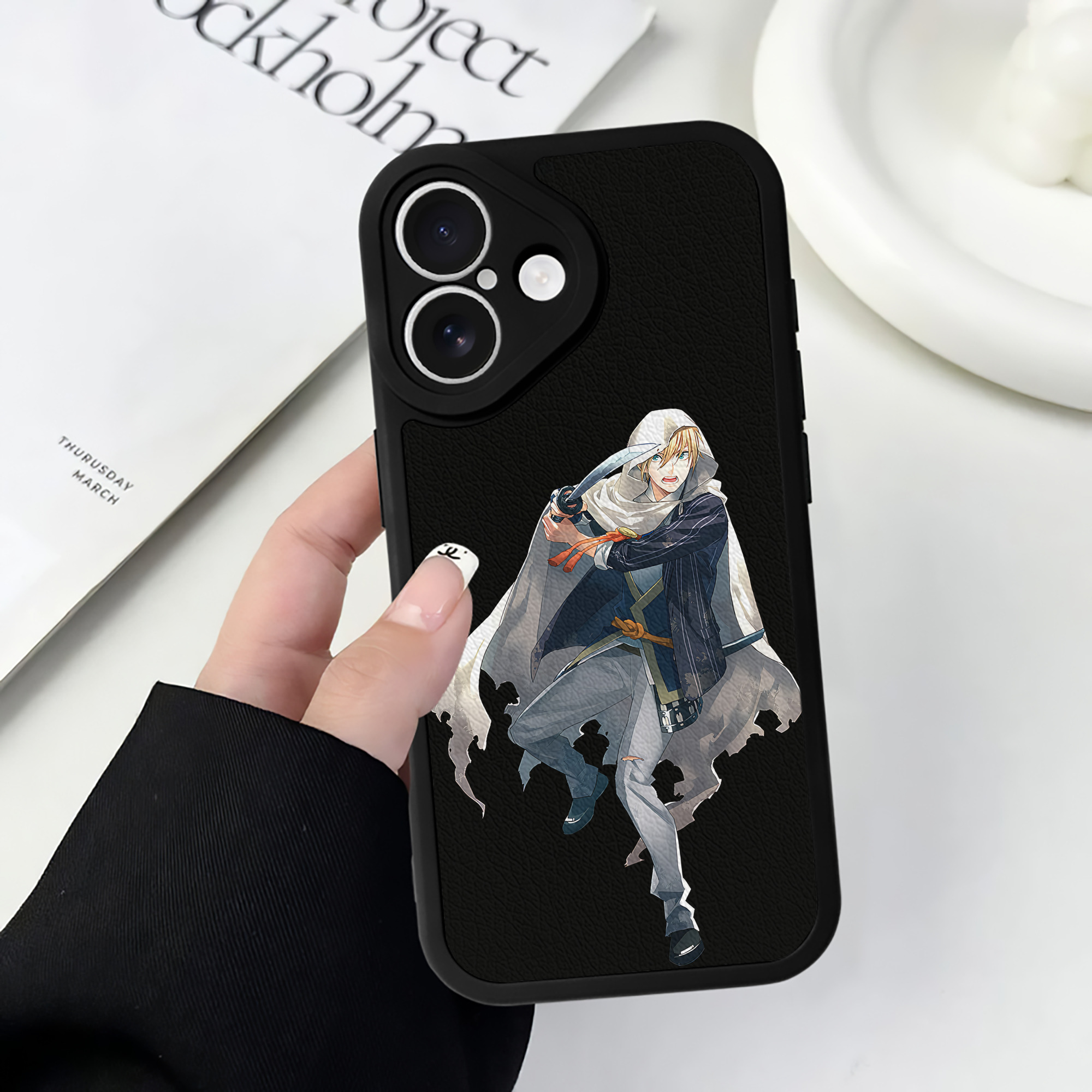 （画像用） 刀剣乱舞 Touken Ranbu 【iPhone 16シリーズ対応】シリコンスマホケース（レザー調） 材質：シリコン